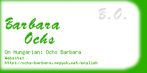 barbara ochs business card